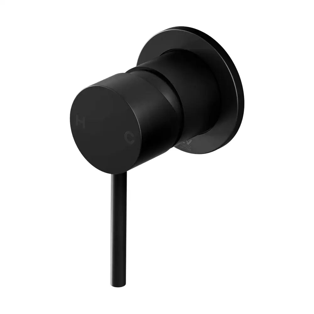 Cefito Basin Mixer Wall Tap Round Brass Faucet Shower Bathtub Black - Home & Garden > Bathroom Accessories > Shower