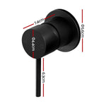 Cefito Basin Mixer Wall Tap Round Brass Faucet Shower Bathtub Black - Home & Garden > Bathroom Accessories > Shower