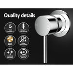 Cefito Basin Mixer Wall Tap Round Brass Faucet Shower Bathtub Chrome - Home & Garden > Bathroom Accessories > Shower