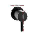 Cefito Basin Twin Tap Wall Round Brass Faucet Shower Bathtub Black - Home & Garden > Bathroom Accessories > Shower