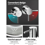 Cefito Basin Twin Tap Wall Round Brass Faucet Shower Bathtub Chrome - Home & Garden > Bathroom Accessories > Shower