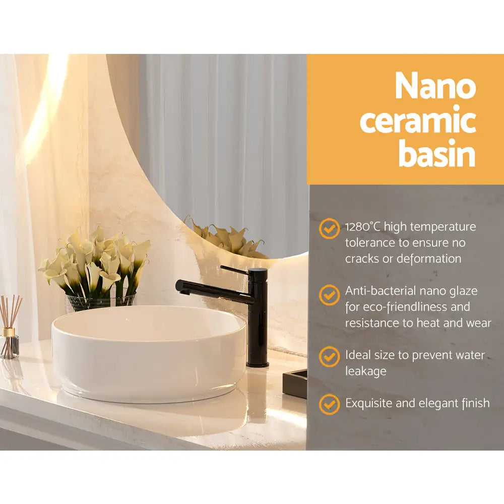 Cefito Bathroom Basin Ceramic Vanity Sink Hand Wash Bowl 35x12cm - Furniture > Bathroom > Sinks