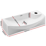 Cefito Bathroom Basin Ceramic Vanity Sink Hand Wash Bowl 45x23cm - Furniture > Bathroom > Sinks