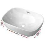 Cefito Bathroom Basin Ceramic Vanity Sink Hand Wash Bowl 46x33cm - Furniture > Bathroom > Sinks