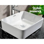 Cefito Bathroom Basin Ceramic Vanity Sink Hand Wash Bowl 48x37cm White - Furniture > Bathroom > Sinks