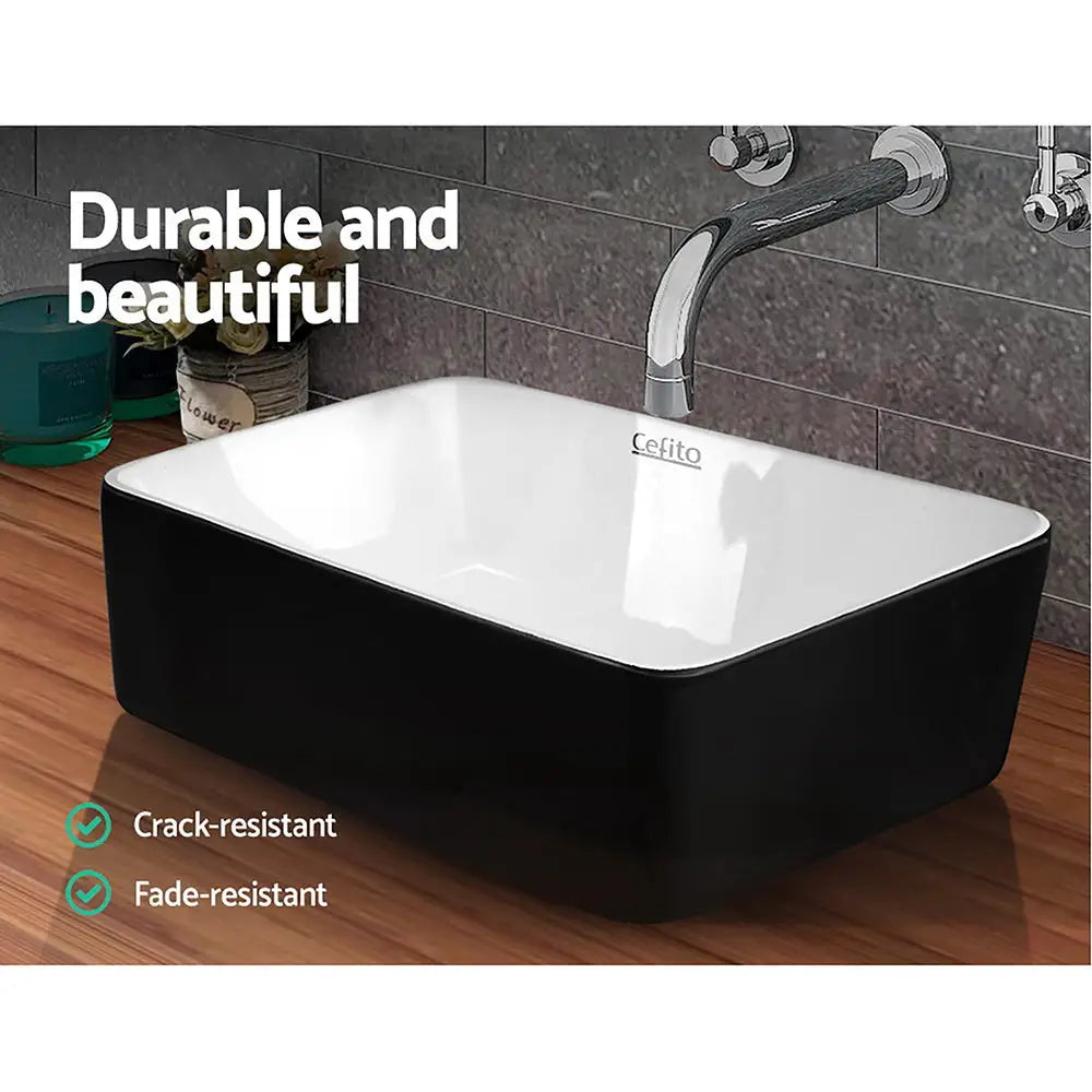 Cefito Bathroom Basin Ceramic Vanity Sink Hand Wash Bowl 48x37cm - Furniture > Bathroom > Sinks