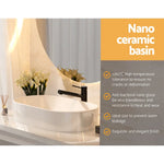 Cefito Bathroom Basin Ceramic Vanity Sink Hand Wash Bowl 52x31cm - Furniture > Bathroom > Sinks