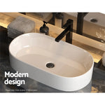 Cefito Bathroom Basin Ceramic Vanity Sink Hand Wash Bowl 52x31cm - Furniture > Bathroom > Sinks