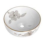 Cefito Bathroom Basin Ceramic Vanity Sink Hand Wash Bowl with Pattern 41x41cm - Furniture > Bathroom > Sinks