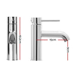 Cefito Bathroom Basin Mixer Tap Round Brass Faucet Vanity Laundry Chrome - Furniture > Bathroom > Tap & Sink Accessories