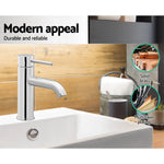 Cefito Bathroom Basin Mixer Tap Round Brass Faucet Vanity Laundry Chrome - Furniture > Bathroom > Tap & Sink Accessories