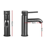 Cefito Bathroom Basin Mixer Tap Round Brass Faucet Vanity Laundry Black - Home & Garden > Bathroom Accessories > Shower
