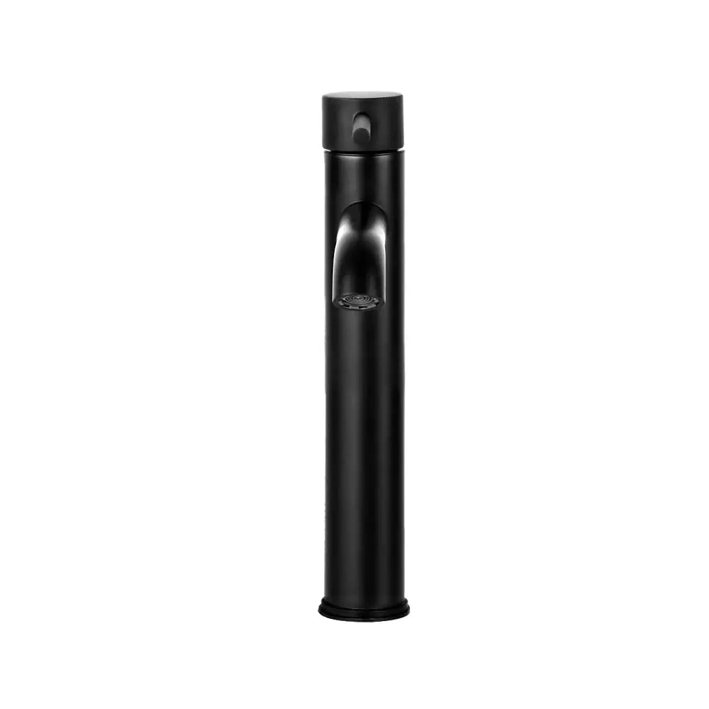 Cefito Bathroom Basin Mixer Tap Round Tall Faucet Vanity Laundry Black - Furniture > Bathroom > Tap & Sink Accessories