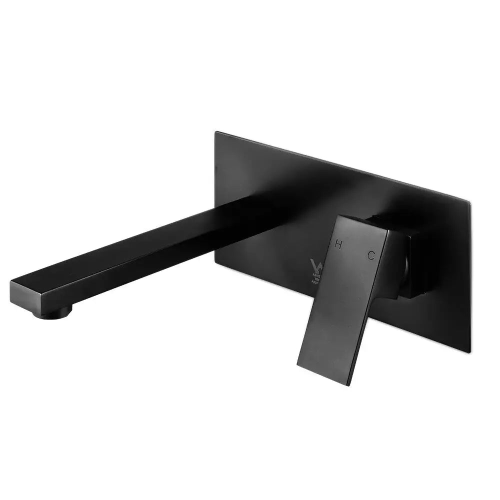 Cefito Bathroom Basin Mixer Tap Separate Faucet Vanity Laundry Black - Furniture > Bathroom > Tap & Sink Accessories
