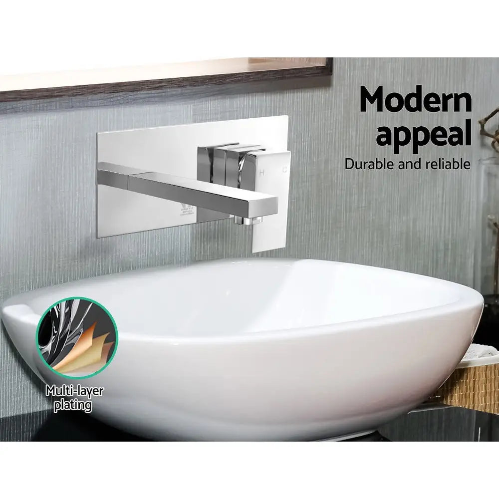 Cefito Bathroom Basin Mixer Tap Separate Faucet Vanity Laundry Chrome - Furniture > Bathroom > Tap & Sink Accessories