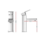 Cefito Bathroom Basin Mixer Tap Square Faucet Vanity Laundry Chrome - Furniture > Bathroom > Tap & Sink Accessories