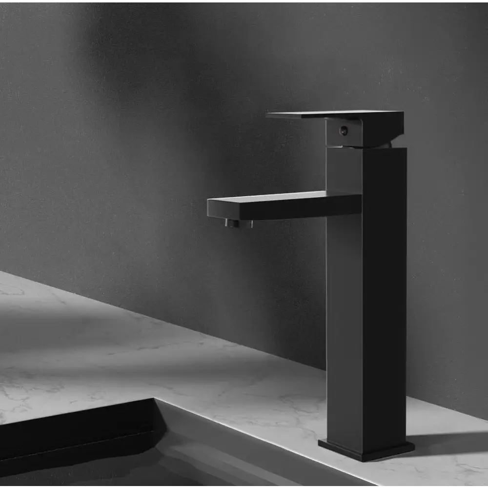 Cefito Bathroom Basin Mixer Tap Square Tall Faucet Vanity Laundry Black - Furniture > Bathroom > Tap & Sink Accessories