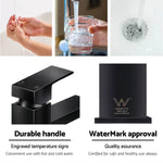 Cefito Bathroom Basin Mixer Tap Square Tall Faucet Vanity Laundry Black - Furniture > Bathroom > Tap & Sink Accessories
