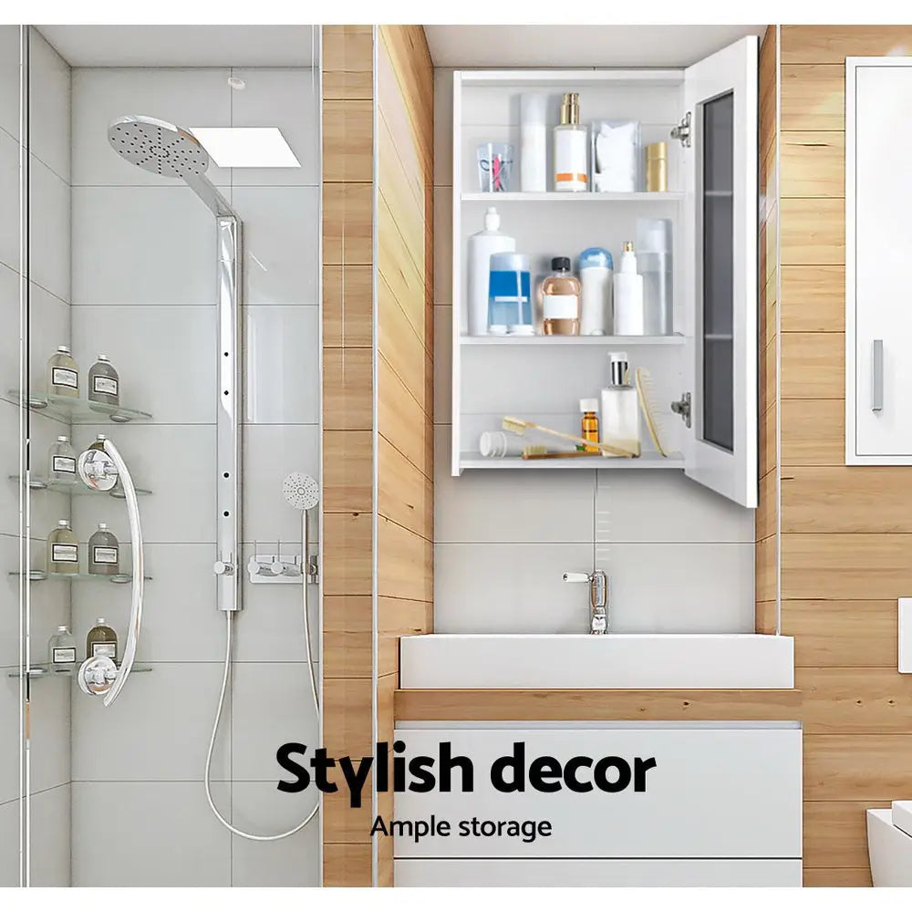 Cefito Bathroom Mirror Cabinet 450x720mm White - Furniture > Bathroom
