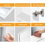 Cefito Bathroom Mirror Cabinet 600x720mm White - Home & Garden > Bathroom Accessories