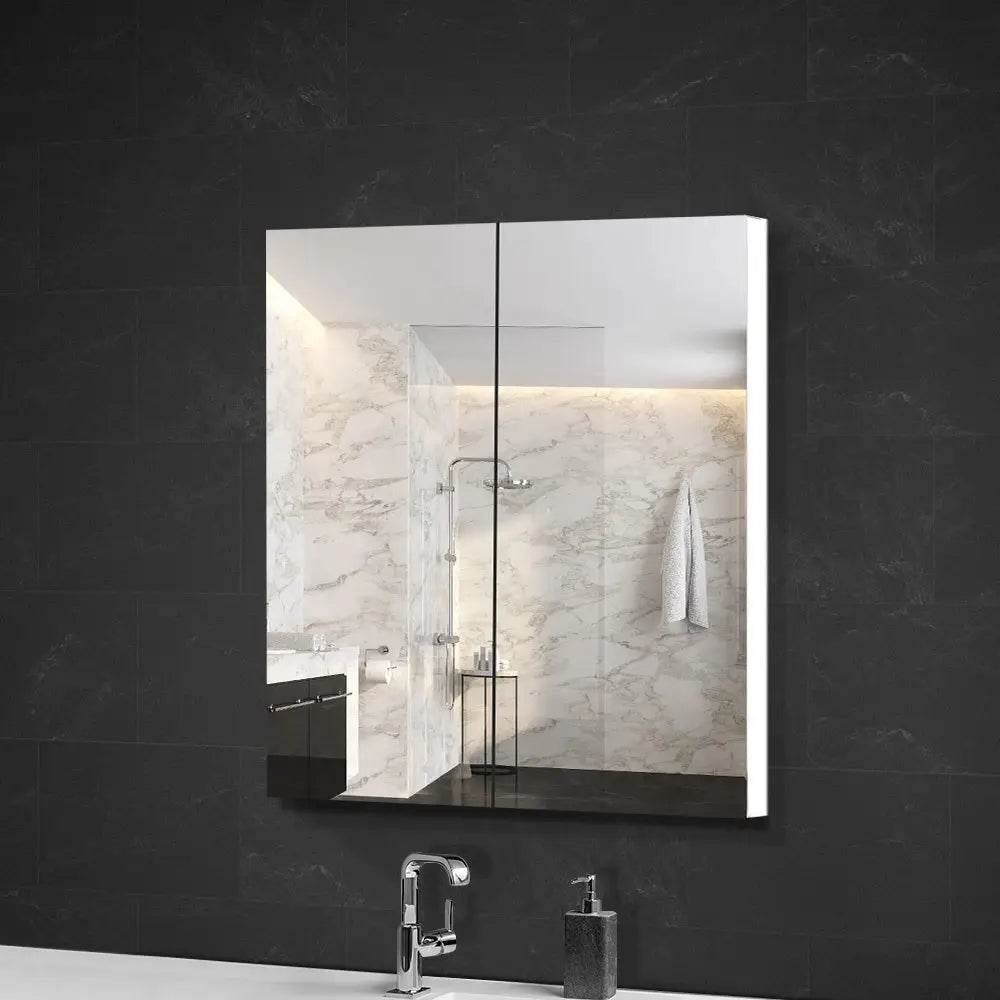 Cefito Bathroom Mirror Cabinet 600x720mm White - Home & Garden > Bathroom Accessories