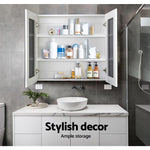 Cefito Bathroom Mirror Cabinet 750x720mm White - Furniture > Bathroom