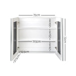 Cefito Bathroom Mirror Cabinet 750x720mm White - Furniture > Bathroom
