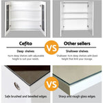 Cefito Bathroom Mirror Cabinet 750x720mm White - Furniture > Bathroom