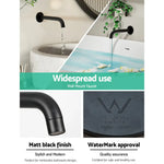 Cefito Bathroom Mixer Spout Wall Bath Tap Round Shower Bathtub Black - Home & Garden > Bathroom Accessories > Shower