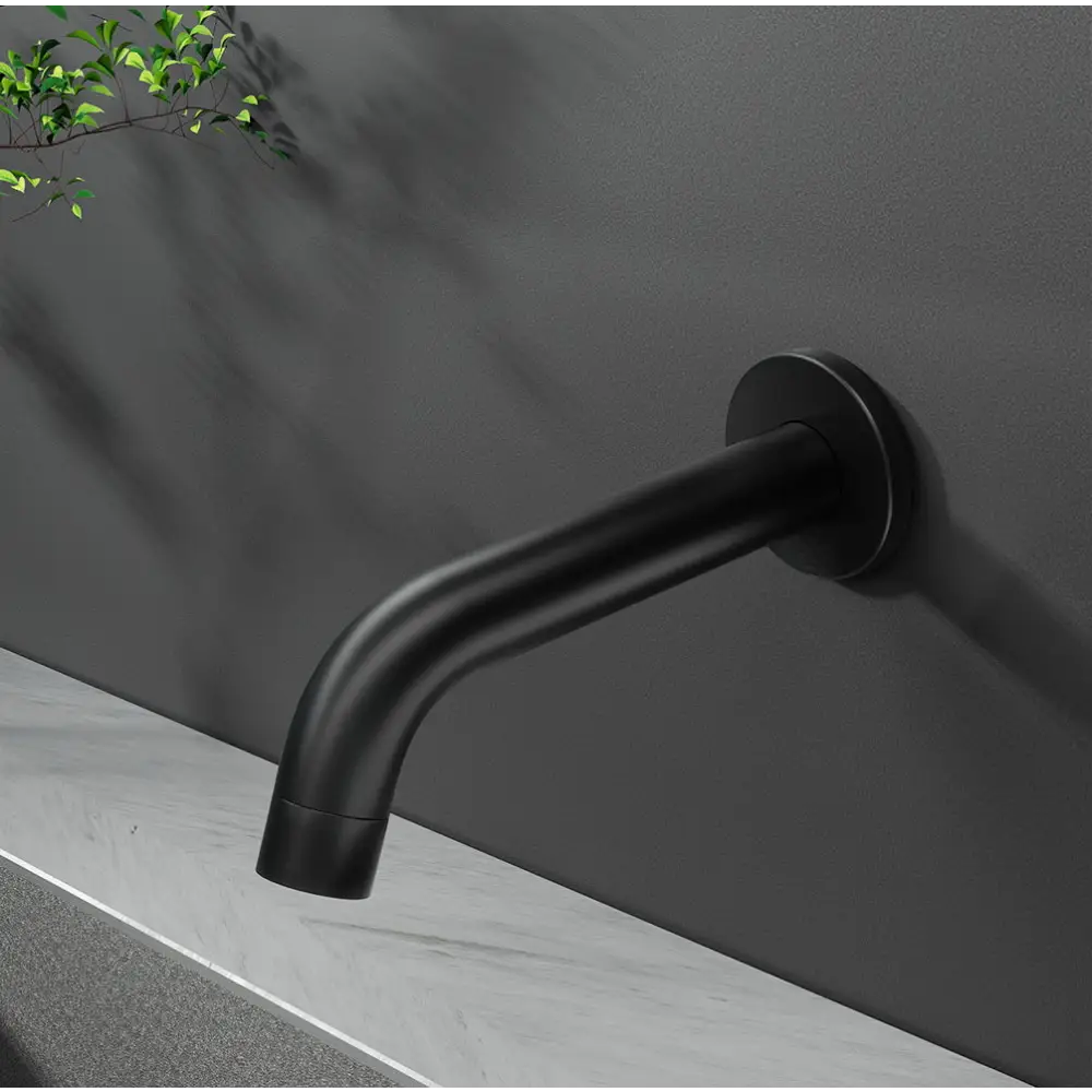 Cefito Bathroom Mixer Spout Wall Bath Tap Round Shower Bathtub Black - Home & Garden > Bathroom Accessories > Shower