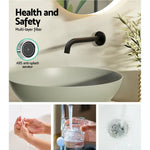 Cefito Bathroom Mixer Spout Wall Bath Tap Round Shower Bathtub Black - Home & Garden > Bathroom Accessories > Shower