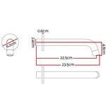 Cefito Bathroom Mixer Spout Wall Bath Tap Round Shower Bathtub Chrome - Home & Garden > Bathroom Accessories > Shower