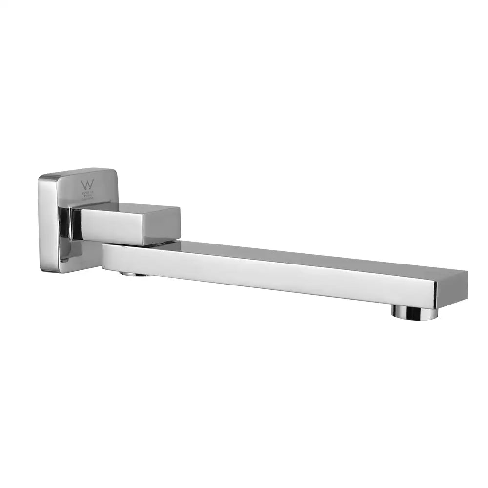 Cefito Bathroom Mixer Spout Wall Bath Tap Square Swivel Bathtub Chrome - Furniture > Bathroom > Tap & Sink Accessories