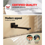 Cefito Bathroom Mixer Spout Wall Bath Tap Square Swivel Bathtub Black - Furniture > Bathroom > Tap & Sink Accessories