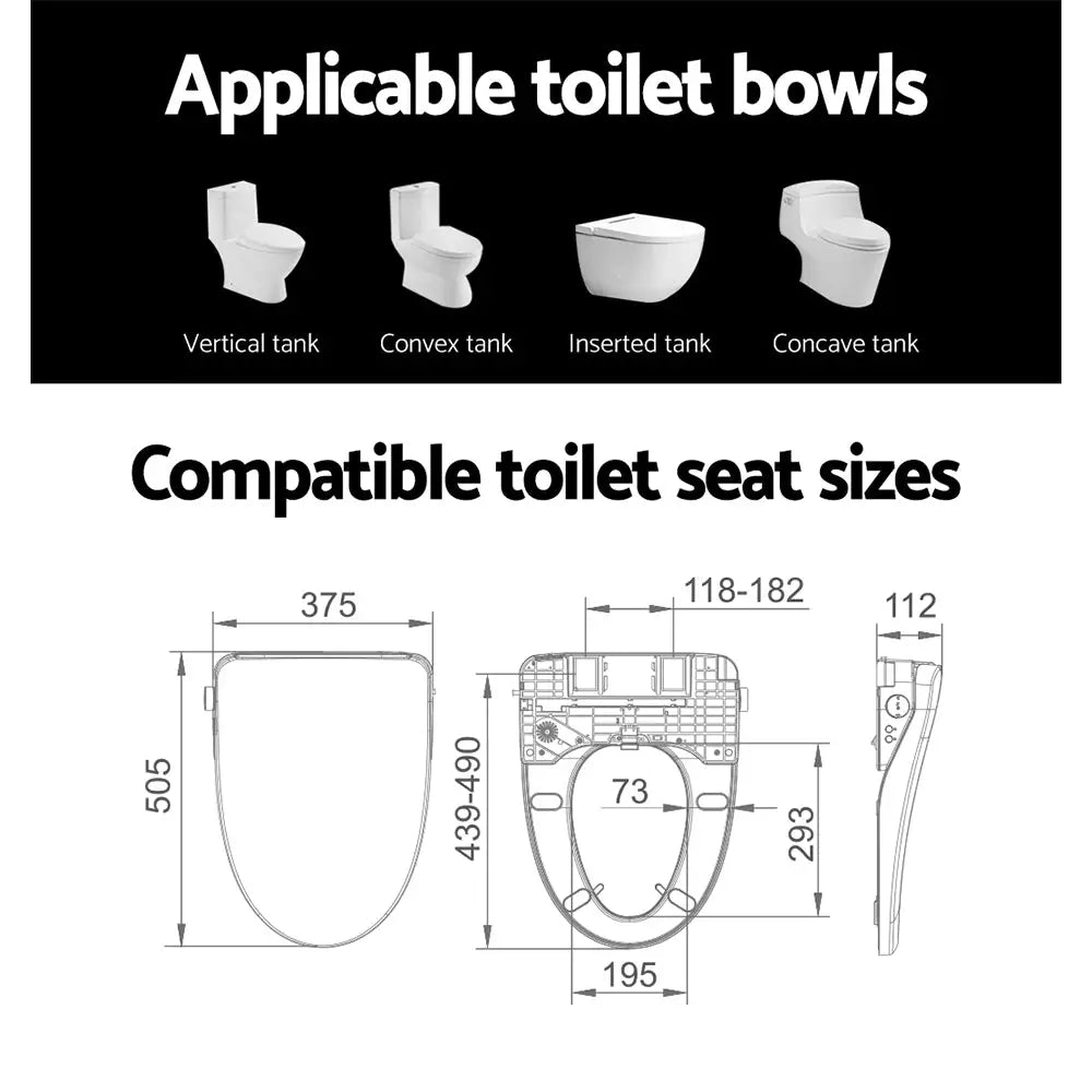 Cefito Bidet Electric Toilet Seat Cover Remote Control - Home & Garden > Bathroom Accessories > Toilet & Bidet