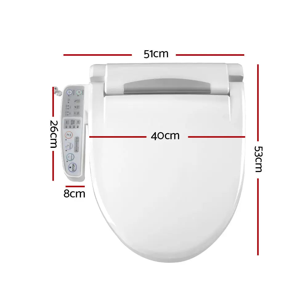 Cefito Electric Bidet Toilet Seat Cover Auto Smart Water Wash Dry Panel Control - Furniture > Bathroom > Bidets