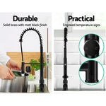Cefito Kitchen Mixer Tap Pull Down 2 Modes Sink Faucet Basin Laundry Black - Furniture > Bathroom > Tap & Sink