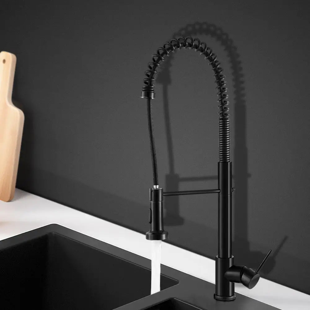 Cefito Kitchen Mixer Tap Pull Down 2 Modes Sink Faucet Basin Laundry Black - Furniture > Bathroom > Tap & Sink
