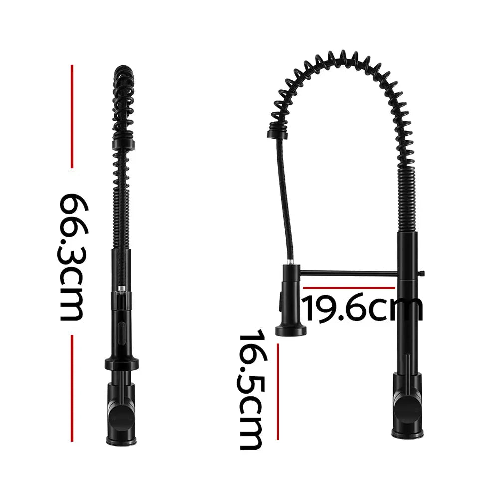 Cefito Kitchen Mixer Tap Pull Down 2 Modes Sink Faucet Basin Laundry Black - Furniture > Bathroom > Tap & Sink