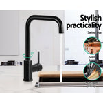 Cefito Kitchen Mixer Tap Mixer Rectangle Sink Faucet Basin Laundry Black - Furniture > Bathroom > Tap & Sink Accessories