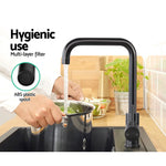 Cefito Kitchen Mixer Tap Mixer Rectangle Sink Faucet Basin Laundry Black - Furniture > Bathroom > Tap & Sink Accessories