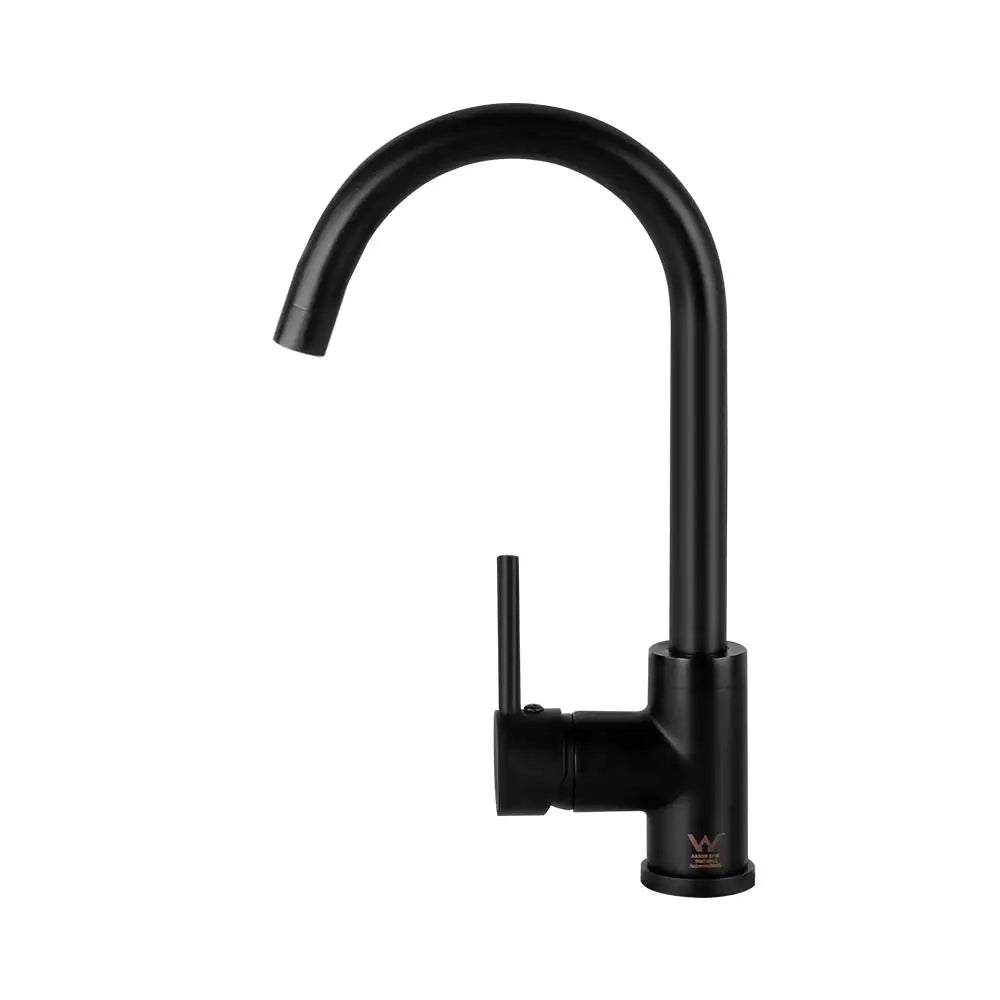 Cefito Kitchen Mixer Tap Mixer Round Sink Faucet Basin Laundry Black - Furniture > Bathroom > Tap & Sink Accessories