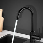 Cefito Kitchen Mixer Tap Mixer Round Sink Faucet Basin Laundry Black - Furniture > Bathroom > Tap & Sink Accessories