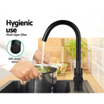 Cefito Kitchen Mixer Tap Mixer Round Sink Faucet Basin Laundry Black - Furniture > Bathroom > Tap & Sink Accessories