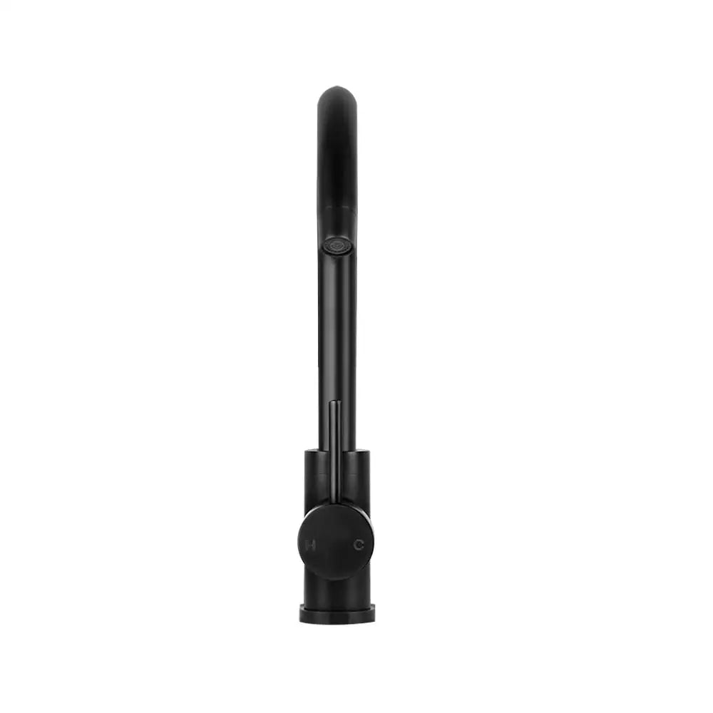 Cefito Kitchen Mixer Tap Mixer Round Sink Faucet Basin Laundry Black - Furniture > Bathroom > Tap & Sink Accessories
