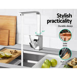 Cefito Kitchen Mixer Tap Mixer Square Sink Faucet Basin Laundry Chrome - Furniture > Bathroom > Tap & Sink Accessories