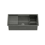 Cefito Kitchen Sink 81X45CM Stainless Steel Single Bowl Drain Rack Basket Black - Home & Garden > Kitchenware