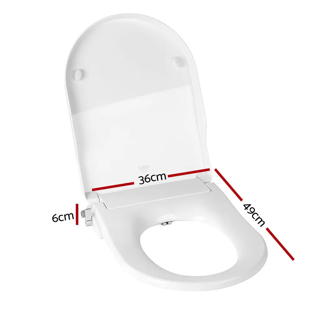 Cefito Non Electric Bidet Toilet Seat Cover Auto Smart Water Wash Dry - Home & Garden > Bathroom Accessories