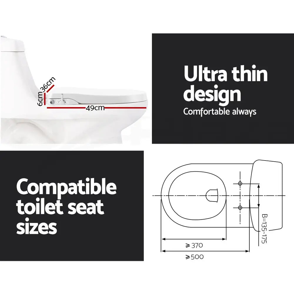Cefito Non Electric Bidet Toilet Seat Cover Auto Smart Water Wash Dry - Home & Garden > Bathroom Accessories