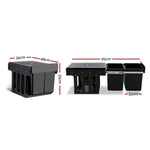 Cefito Pull Out Bin Kitchen Double Basket 2X15L Black - Home & Garden > Kitchen Bins